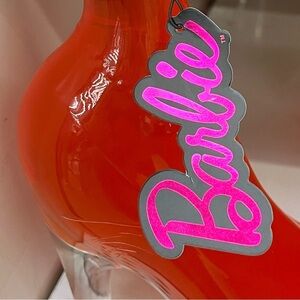 Extremely Rare!! 🎁 New Barbie Glass High Heal Bottle, 8.3”H